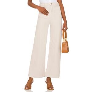 Rollas Jeans Womens Size 28 Cream Sailor High Rise Wide Leg Denim Quiet Luxury
